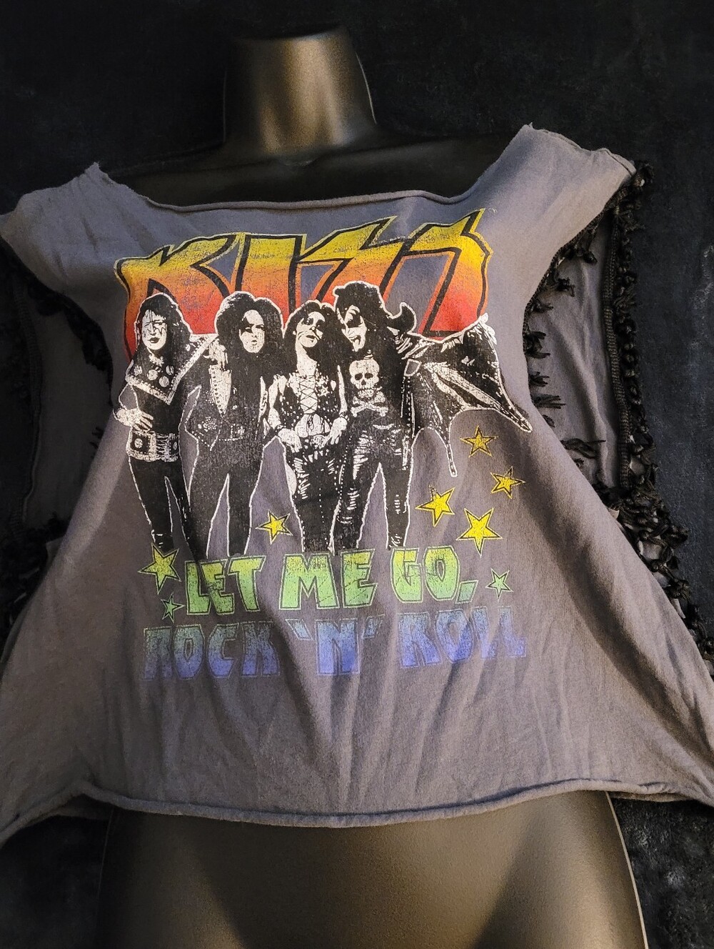 KISS 2017 Let Me Rock N Roll Tassel Tee M